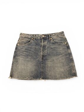 Free People We The Free High Rise Distressed Denim Mini Skirt Size 29